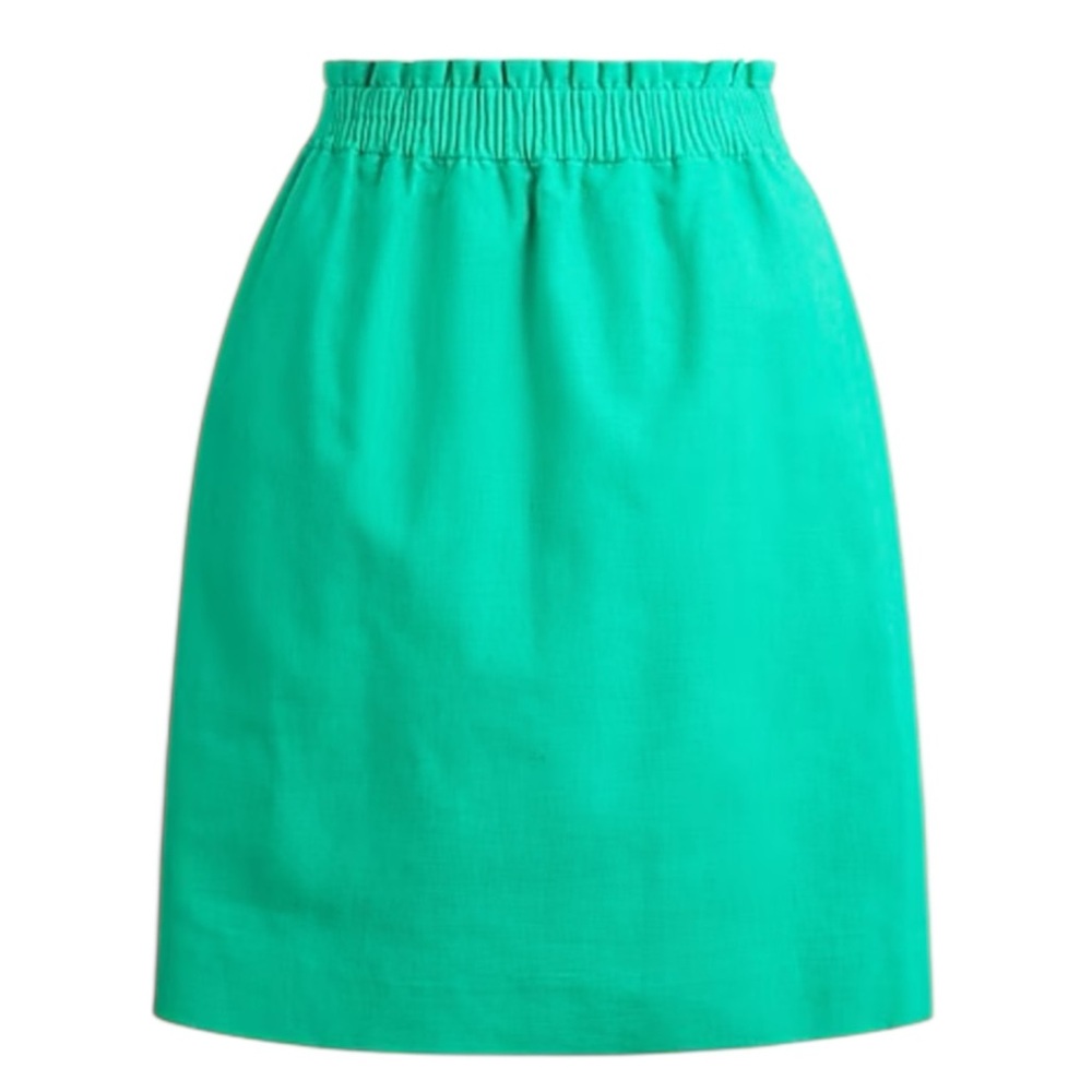 J. Crew Linen-cotton blend city skirt 20